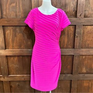 Adrianna Papell Vibrant Pink Mini Dress